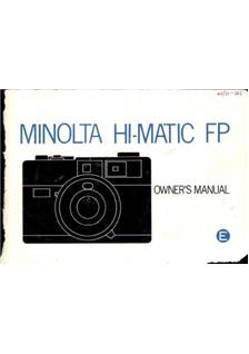 Minolta HiMatic FP manual. Camera Instructions.